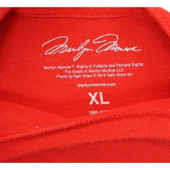 Marilyn Monroe T-Shirt Mens XL Short‎ Sleeve Graphic Crew Neck Red - Picture 3 of 3
